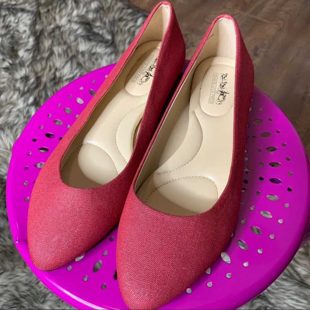 Coach and Four Reddish‎ glitter loafers Flats shoes